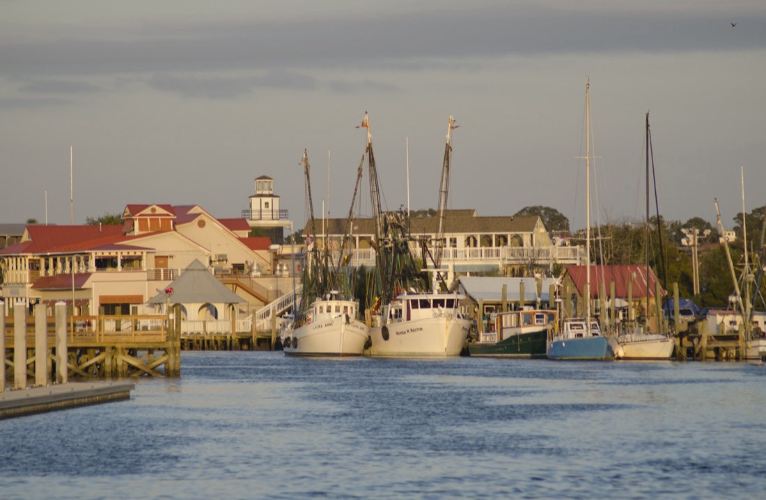 Shem Creek at dusk, Mount Pleasant